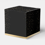 Goud & Zwart Mooie Elegante Bruiloft Dank u Bedankdoosjes (Achterkant)