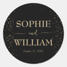 Goud & Zwart Mooie Elegante Bruiloft