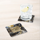 Goud zwart Night Club Feest Bruids Bruiloft Kartonnen Onderzetters (Insitu)