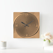 Goud/zwart ontwerp >wandklok vierkante klok (Huis)