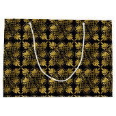 Goud Zwart Oud Grieks Meander Patroon Groot Cadeauzakje (Achterkant)