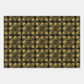 Goud Zwart Oud Grieks Meander Patroon Inpakpapier Vel (Voorkant)