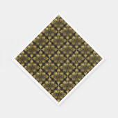 Goud Zwart Oud Grieks Meander Patroon Servet (Hoek)