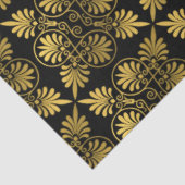 Goud Zwart Oud Grieks Meander Patroon Tissuepapier (Detail)