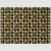 Goud Zwart Oud Grieks Meander Patroon Tissuepapier (Voorkant)