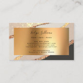 Goud zwart papieren visitekaartje (Achterkant)