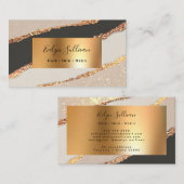 Goud zwart papieren visitekaartje (Voorkant / Achterkant)