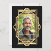 Goud zwart pensioen DIY foto zakelijk afscheid Kaart (Achterkant)