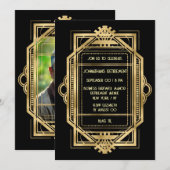 Goud zwart pensioen DIY foto zakelijk afscheid Kaart (Voorkant / Achterkant)