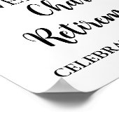 Goud Zwart Pensioen Partij Custom 12x18 Foto Poster (Hoek)