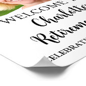 Goud Zwart Pensioen Party Custom 8.5x11 Foto Poster (Hoek)