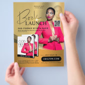 Goud & Zwart Professioneel Boek Lancering Adverten Flyer (Hand)