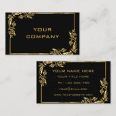 Goud Zwart Professioneel Ontwerp Uw Visitekaartje (Voorkant / Achterkant)