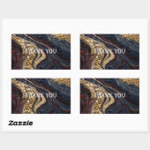 Goud Zwart Rode Geode Luxe Agate Rechthoekige Sticker (Vel)
