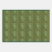 Goud zwart rood groen Inpakpapier Set van 3 (Voorkant 3)
