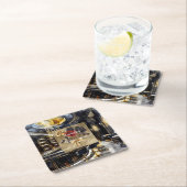 Goud Zwart Rood Nachtclub Bruiloft Feest Kartonnen Onderzetters (Insitu)