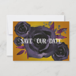 Goud Zwart Roos Foto Opslaan Onze Datum Kaart