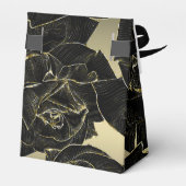 Goud & Zwart Roos Glam Elegant Classy Chic Party Bedankdoosjes (Achterkant)