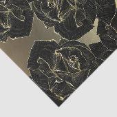 Goud & Zwart Roos Glam Elegant Classy Chic Party Tissuepapier (Detail)