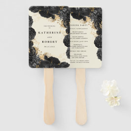 Goud Zwart Rozen Trouwprogramma Handwaaier