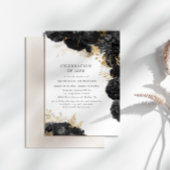 Goud Zwart Rozen Viering van het Leven Kaart