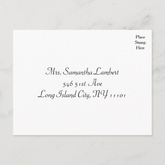  Goud & Zwart RSVP Wedding Party Reactie Uitnodiging Briefkaart (Achterkant)