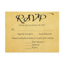  Goud & Zwart RSVP Wedding Party Reactie