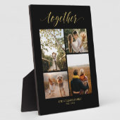 Goud & Zwart | Samen Familie Geschenk Foto Collage Fotoplaat (Zijkant)