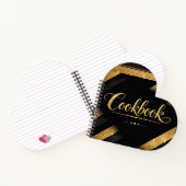 Goud Zwart Script Luxe Glitter Modern Chic Luxe Notitieboek (Binnen)
