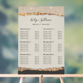 Goud Zwart Shimmer Papier Prijslijst Acryl Bord (Neutraal)