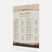 Goud Zwart Shimmer Papier Prijslijst Acryl Bord (Hoek)
