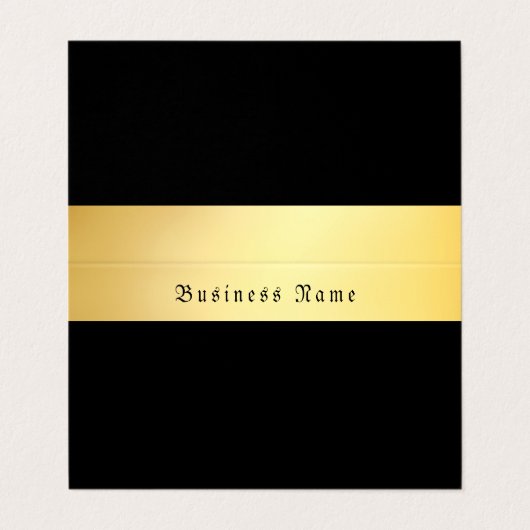 Goud Zwart Sjabloon Creative Old Style Classic Visitekaartje (Buitenkant ongevouwen)