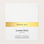 Goud Zwart Sjabloon Creative Old Style Classic Visitekaartje (Binnenkant ongevouwen)