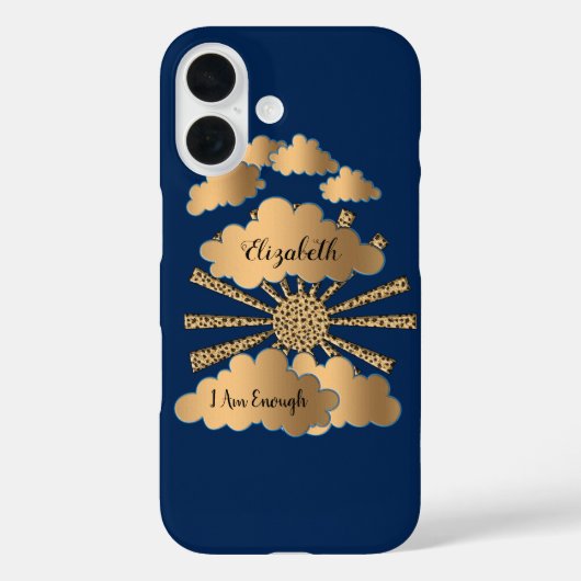 Goud Zwart Stijlvol Elegant Script Chic Personalis Case-Mate iPhone Case (Achterkant)