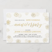 Goud & Zwart | Stijlvolle 50e trouwverjaardag Kaart (Voorkant)