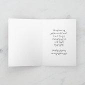 Goud Zwart Streep Roze Dank u Bloemenmeisje Bedankkaart (Binnen)