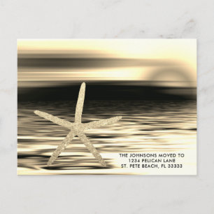 Goud Zwart Sunset Zeester Verhuisd naar Florida Aankondigingskaart