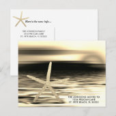 Goud Zwart Sunset Zeester Verhuisd naar Florida Aankondigingskaart (Voorkant / Achterkant)