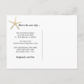 Goud Zwart Sunset Zeester Verhuisd naar Florida Aankondigingskaart (Achterkant)