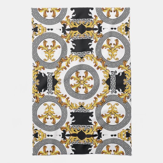 Goud zwart theedoek (Verticaal)