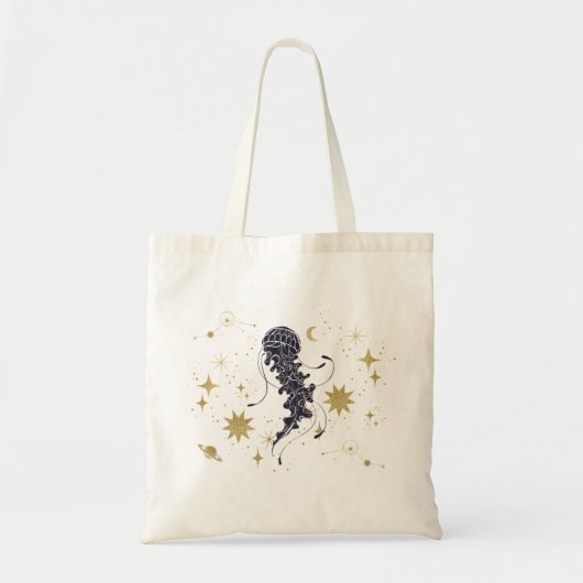 Goud zwart tote bag (Voorkant)