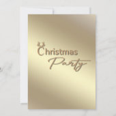 Goud zwart typografie zakelijk kerstfeest kaart (Achterkant)