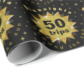 Goud Zwart Verjaardag Inpakpapier (Rol Hoek)