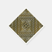Goud Zwart Vierkant Vormen Keltisch Knotwork Patro Servetten (Hoek)