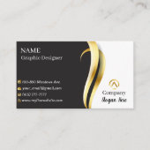 Goud & Zwart Visitekaartjes 2 Pack van 100 (Voorkant)