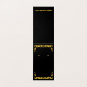 Goud & Zwart Vouw Over Oorbel Kaart Aangepaste Tek Visitekaartje (Buitenkant ongevouwen)