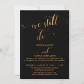 Goud & Zwart We Still Do Typografie Jubileum Kaart (Voorkant)
