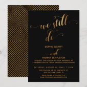 Goud & Zwart We Still Do Typografie Jubileum Kaart (Voorkant / Achterkant)