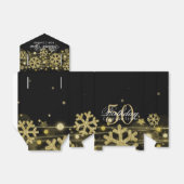 Goud Zwart Winter 50ste verjaardag Dank je Bedankdoosjes (Uitgevouwen)