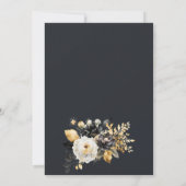 Goud Zwart Wit Bruiloft Uitnodiging (Achterkant)